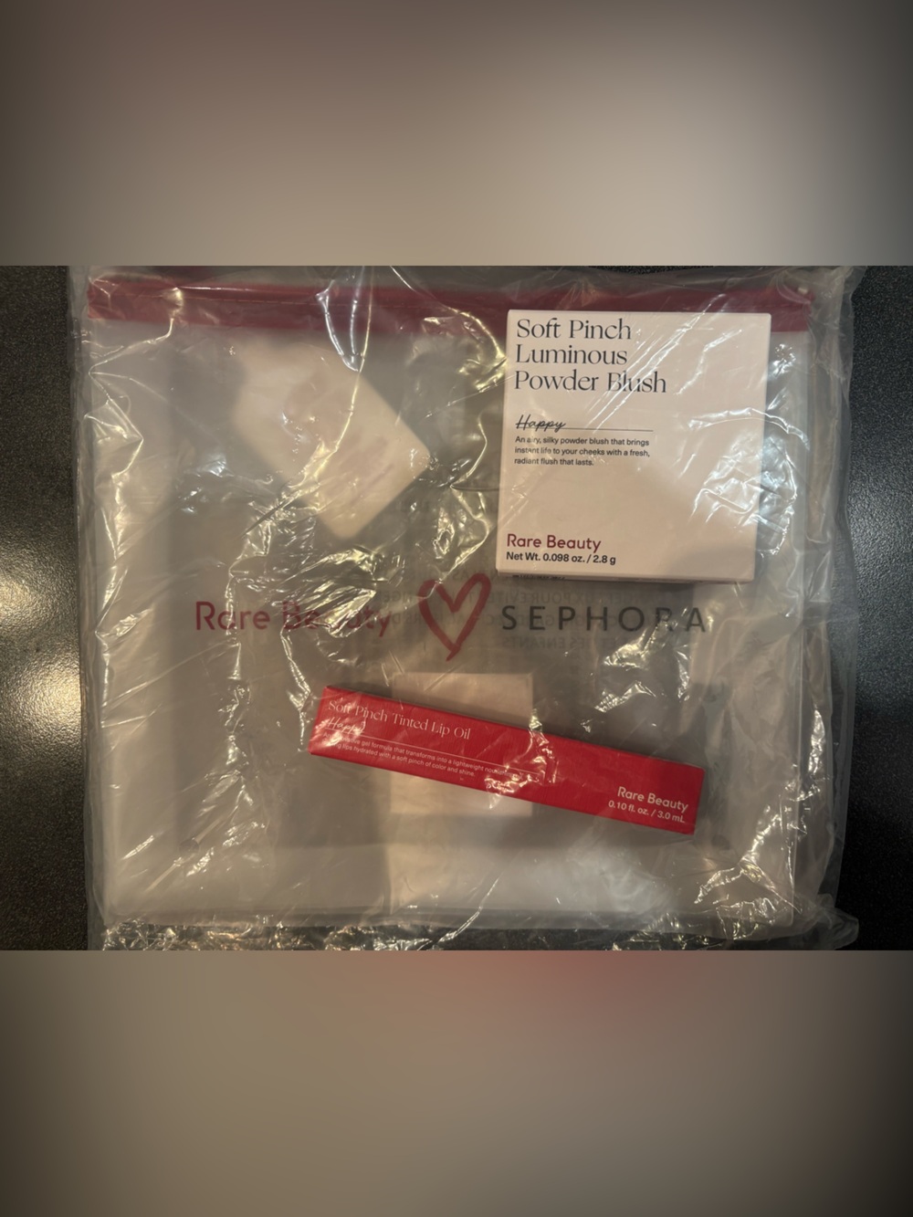 Rare Beauty and Sephora Happy Set Full size blush and lip oil